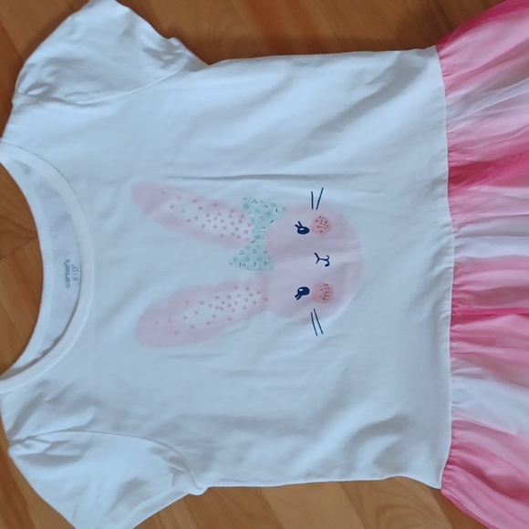 Carter's Kid cotton rabbit 🐇 dress size 10-12 - Picture 2 of 6